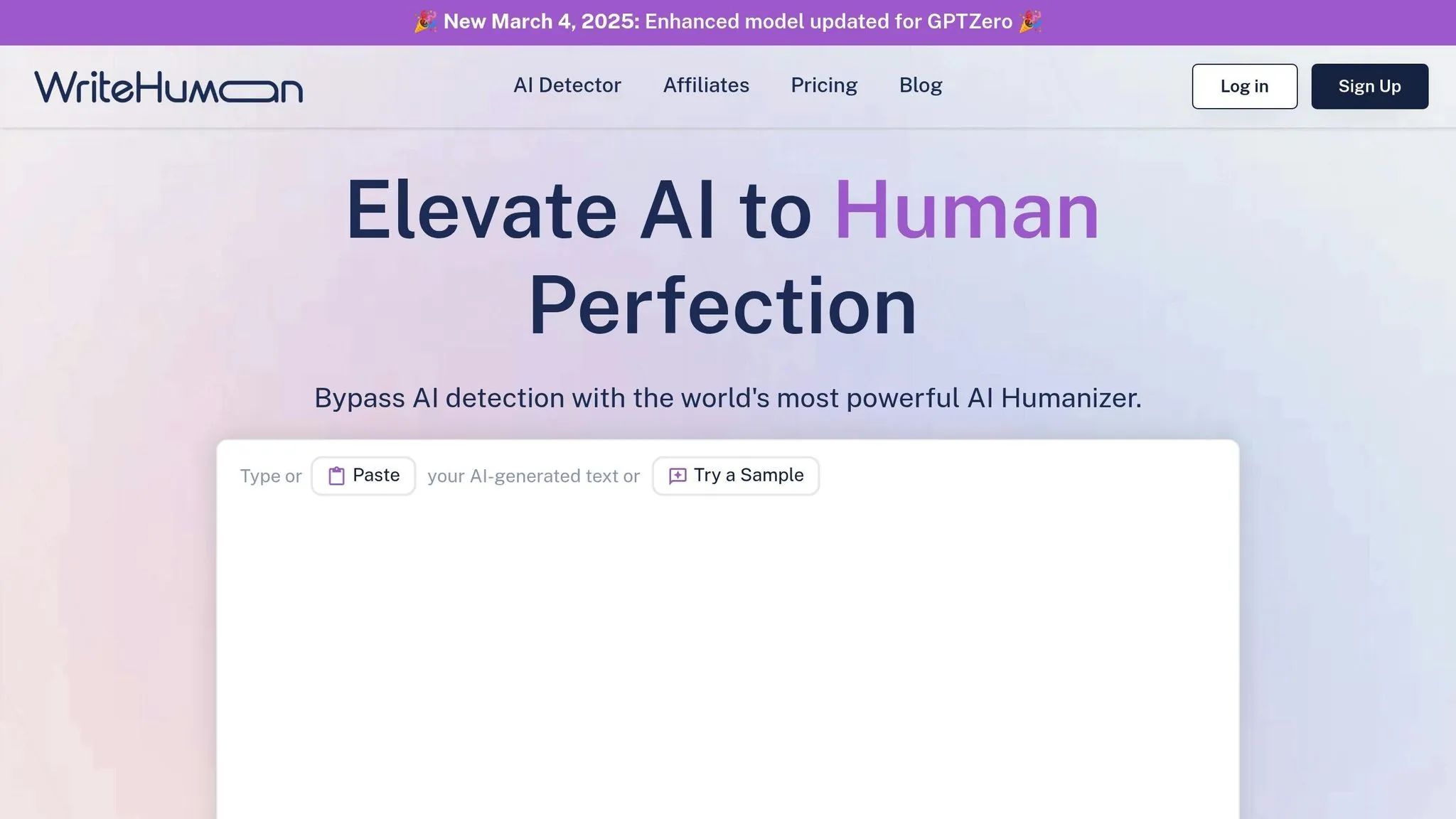 WriteHuman AI humanizer interface