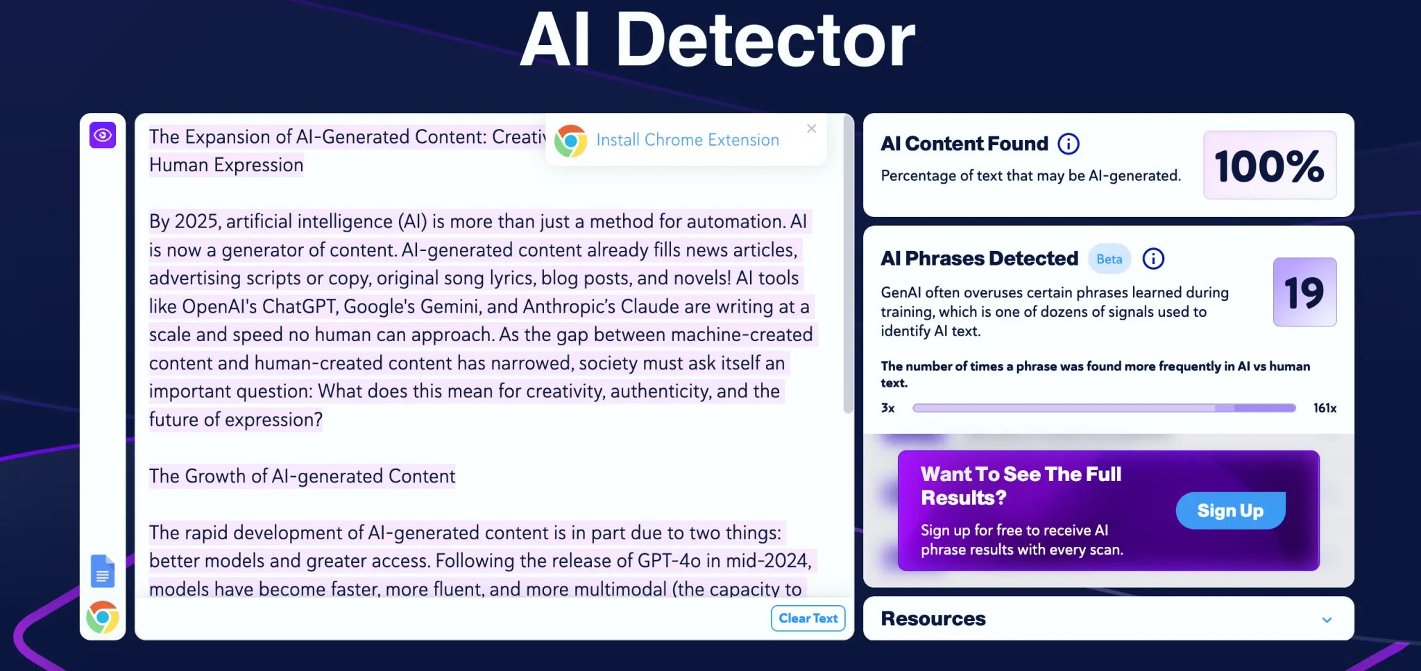 Copyleaks result flagging Walter Writes output as 100% AI