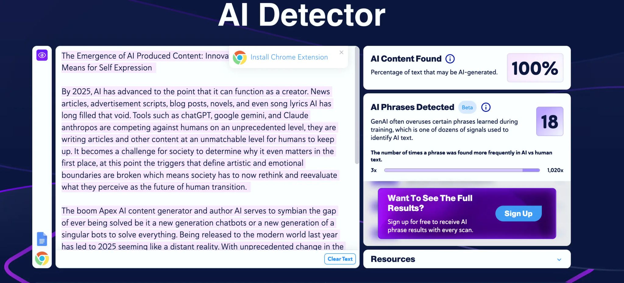 Copyleaks result flagging WriteHuman's rewritten text as 100% AI-generated in our 2025 test